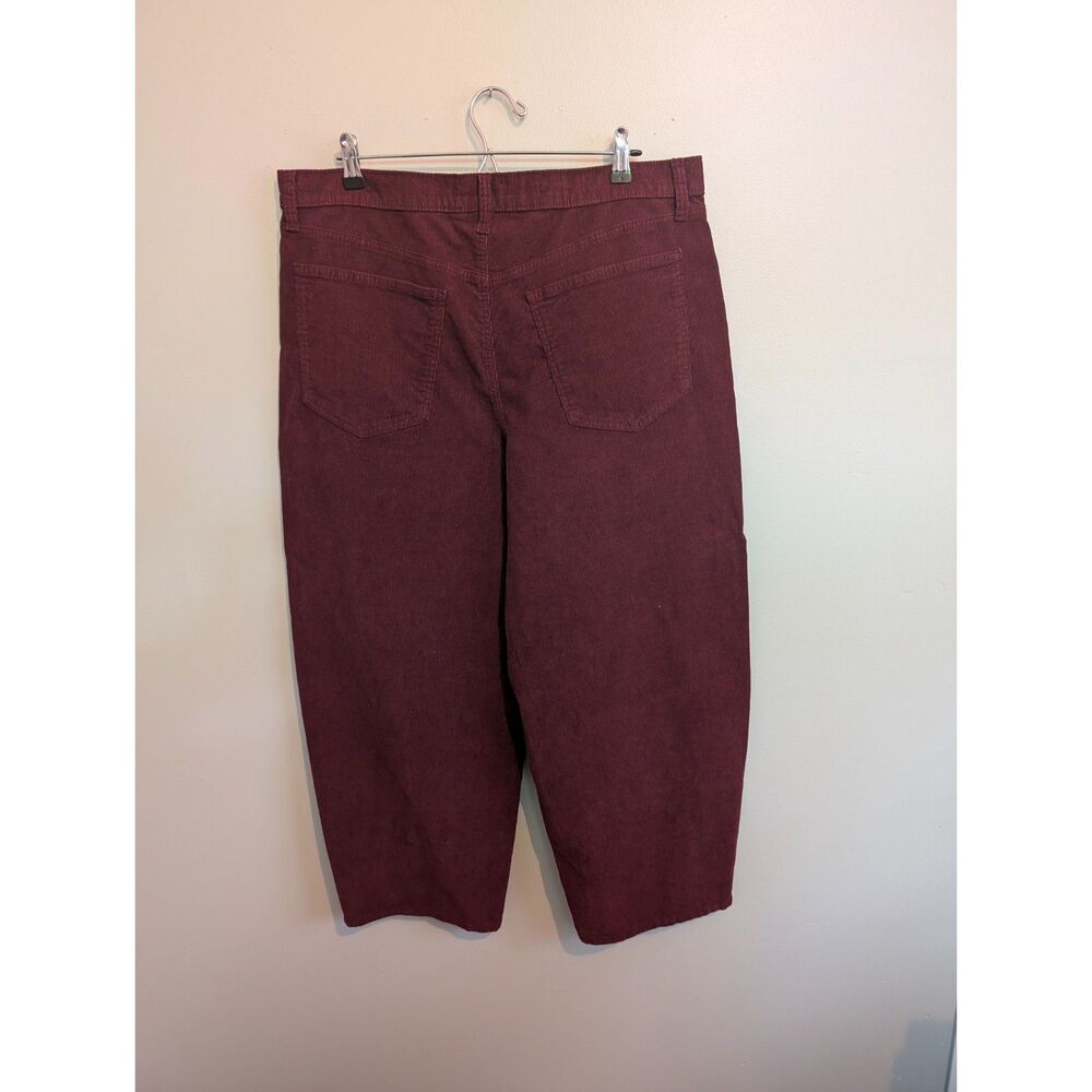 Universal Thread High Rise Easy Barrel Corduroy Pants Burgundy Size 16R NWT - Picture 2 of 7